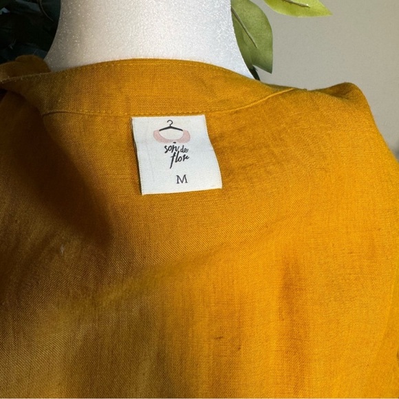 Son de Flor Mustard Wrap Dress - Picture 2 of 5